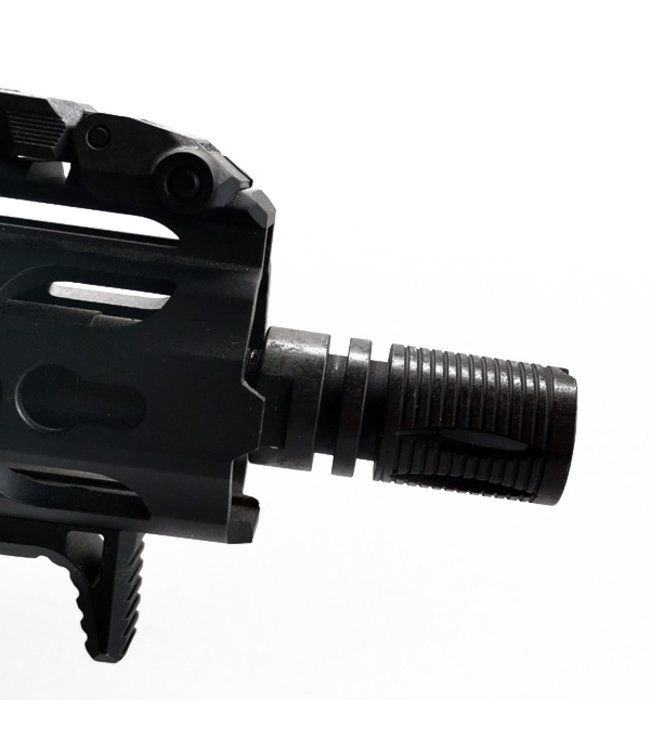 QD Mock Silencer with flash hider 167mm x 38mm - Black