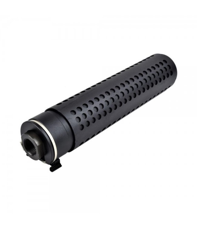 QD Mock Silencer met flash hider 167mm x 38mm - Zwart