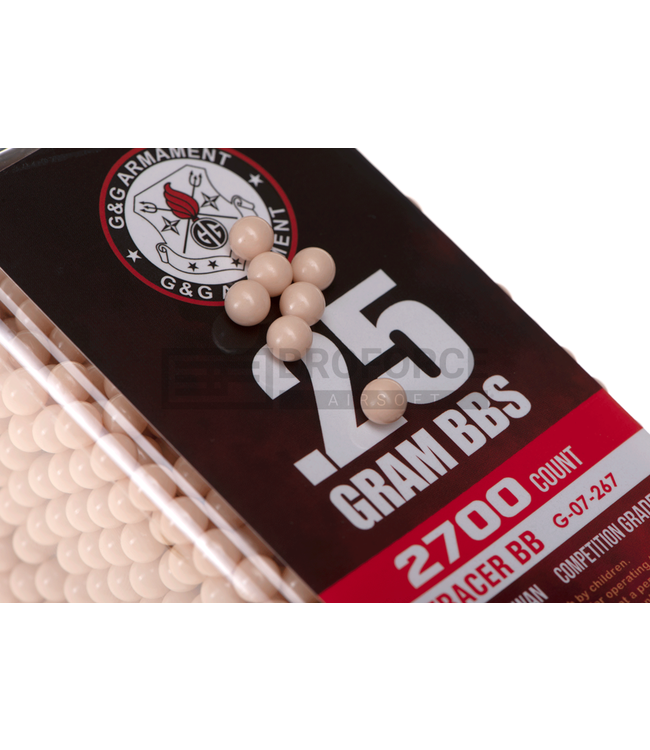 Non Bio Red Tracer bb's 0.25 gr (2700 rds.)