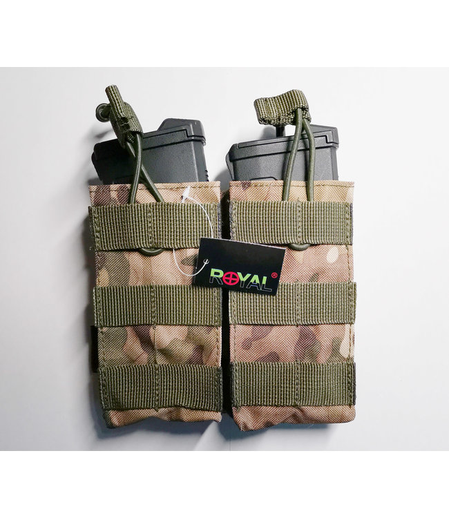 Open top Double magazine pouch voor 5.56 - Multicam