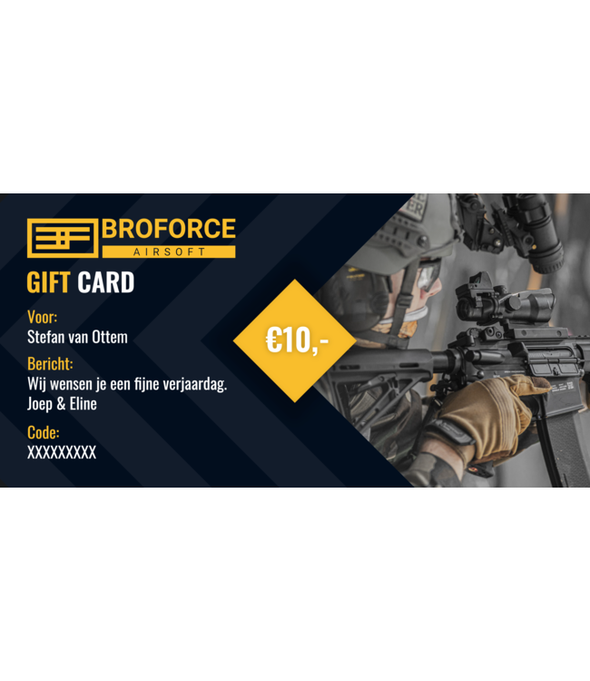 Gepersonaliseerde  digitale waardebon €10,-