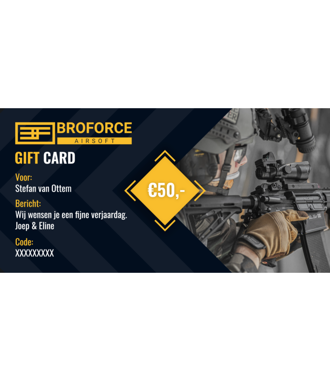 Gepersonaliseerde  digitale waardebon €50,-