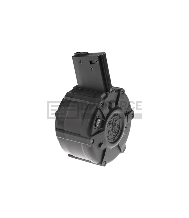Auto/Manual Winding 2300rds Drum Magazine voor M4 / M16, Incl Lipo batterij
