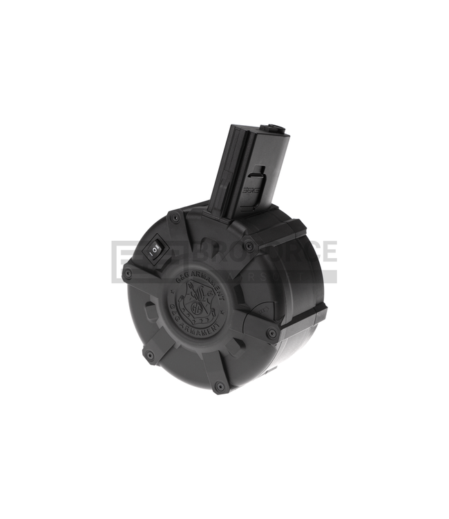Auto/Manual Winding 2300rds Drum Magazine for M4 / M16, Incl Lipo Battery