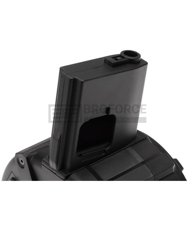 Auto/Manual Winding 2300rds Drum Magazine voor M4 / M16, Incl Lipo batterij
