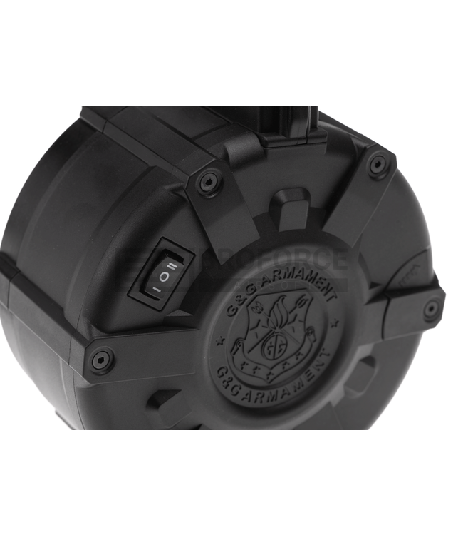 Auto/Manual Winding 2300rds Drum Magazine voor M4 / M16, Incl Lipo batterij