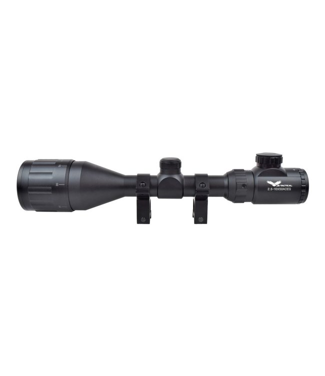 Scope 2.5-10 x 50mm with high ring mounts