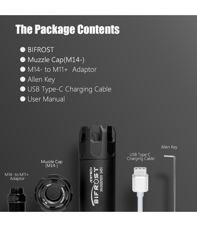 Bifrost Tracer Unit 14mm CCW - Black