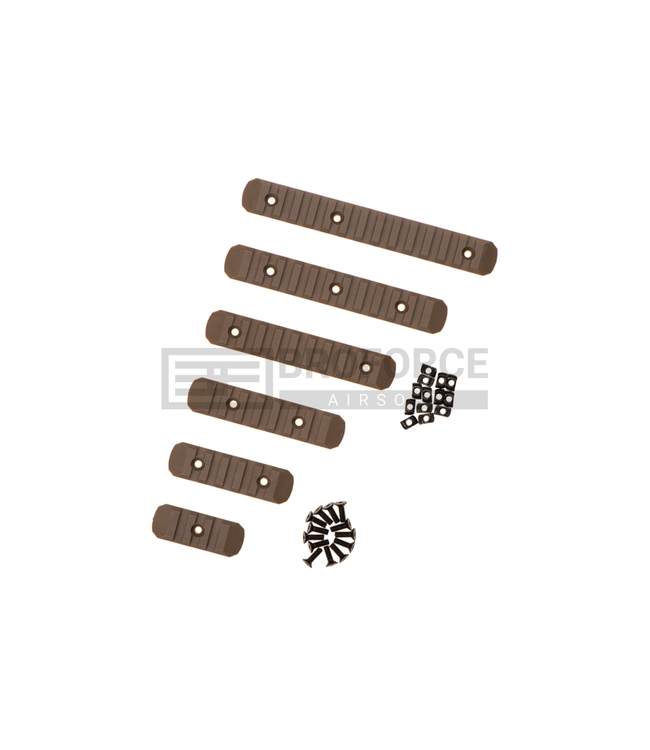 Polymer Keymod & M-LOK Rail Set 6-pack - Dark Earth