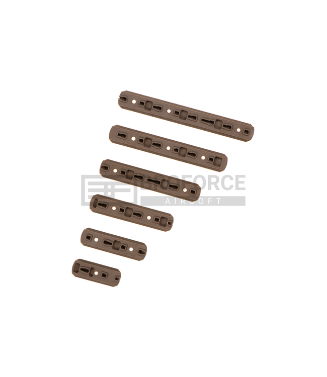 Polymer Keymod & M-LOK Rail Set 6-pack - Dark Earth