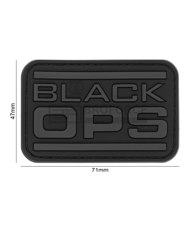 Black OPS Rubber Patch -Zwart