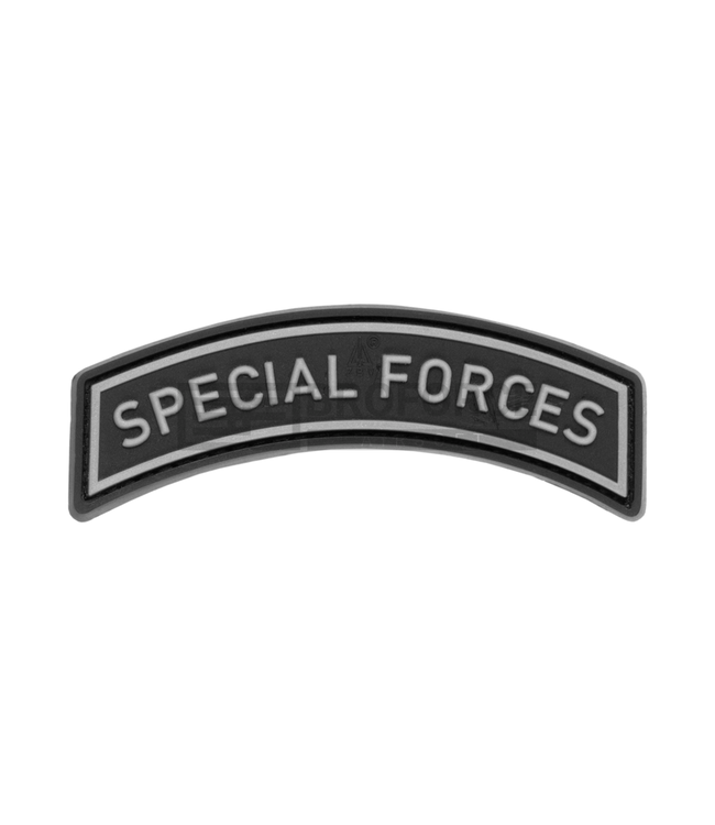 Special Forces Tab Rubber Patch - Black