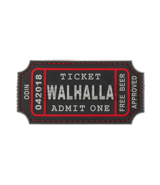 JTG Walhalla Ticket Rubber Patch - Black/Red