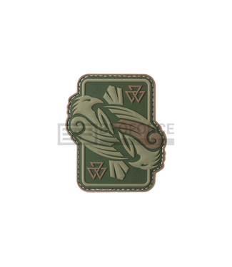 JTG Odins Raven Rubber Patch - Green