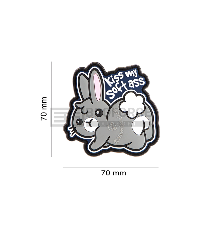 Bunny Kiss My Soft Ass Patch