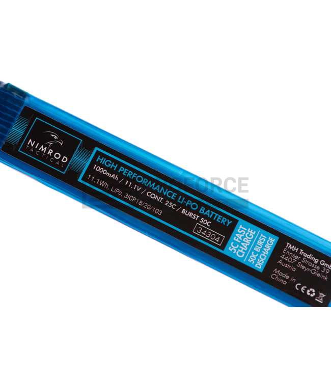 Lipo 11.1V 1000mAh 25C Split Type - Deans