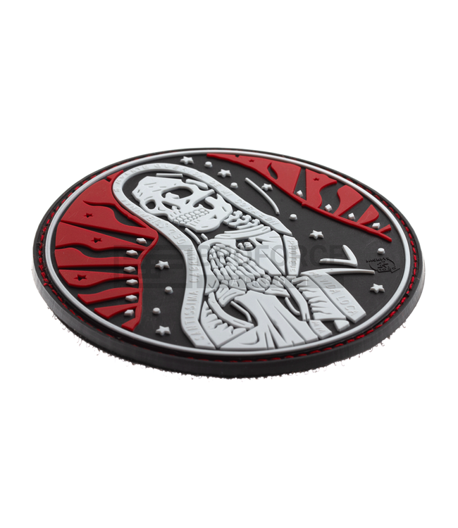 Santa Muerte Rubber Patch - Red
