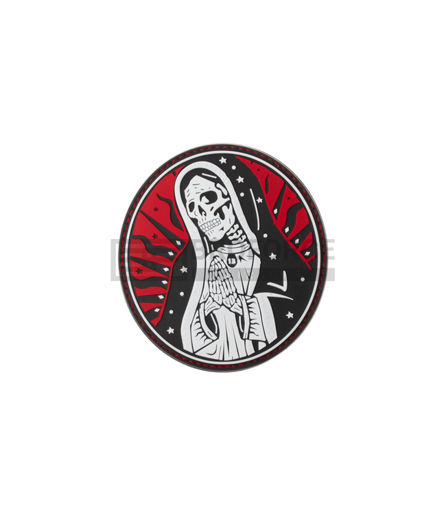 Santa Muerte Rubber Patch - Red