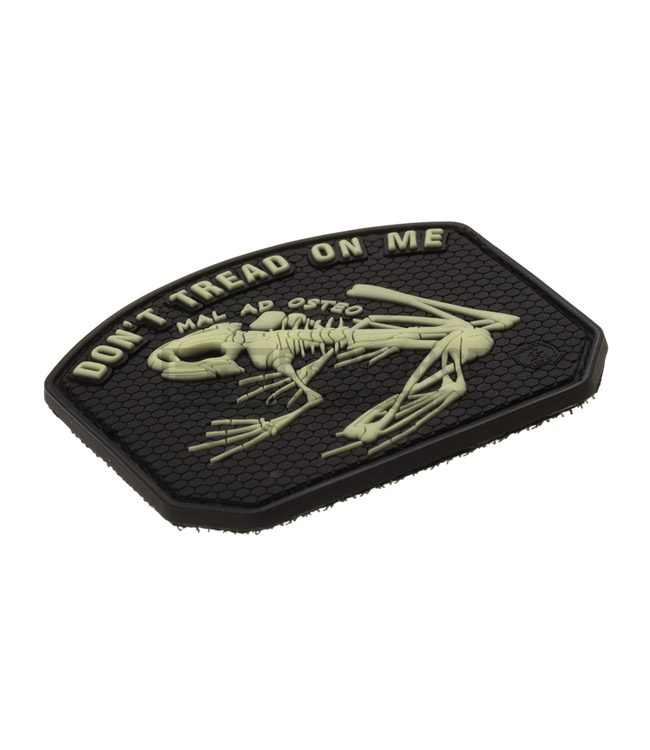 Don't Tread on me Frog Rubber Patch - Glow in the dark