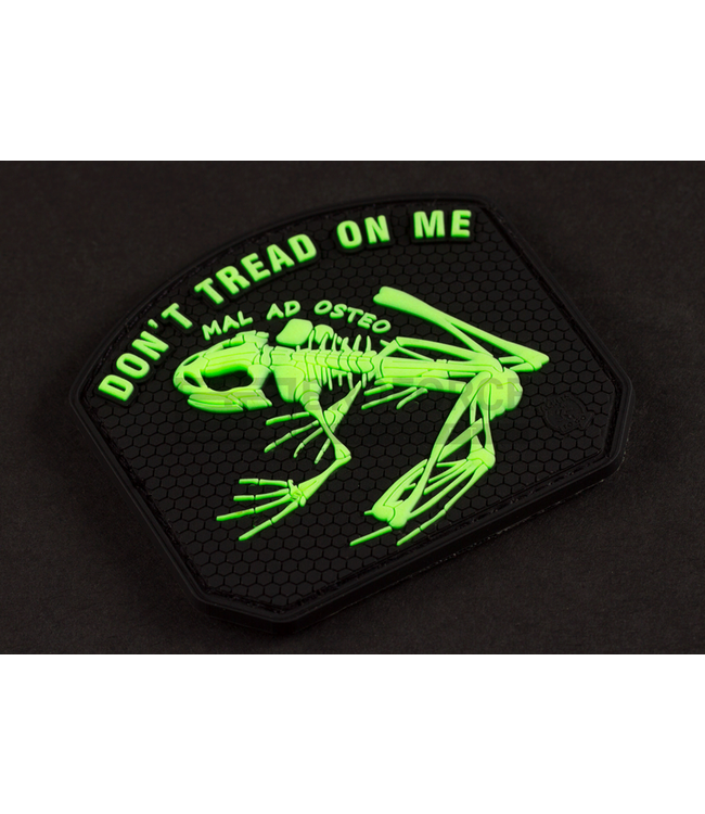 Don't Tread on me Frog Rubber Patch - Glow in the dark