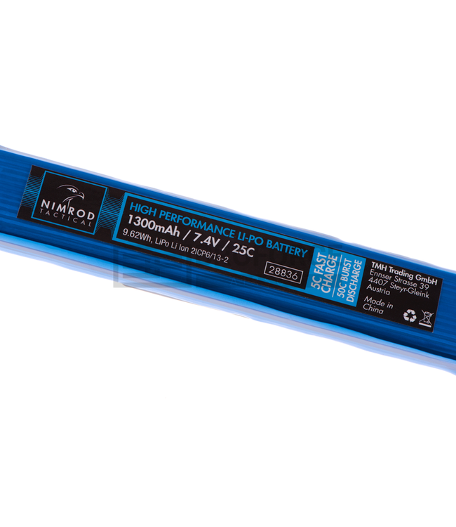Lipo batterij 7.4V 25C  1300mah - Mini Tamiya