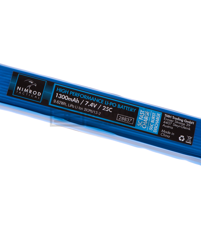 Lipo batterij 7.4V 25C  1300mah - Deans