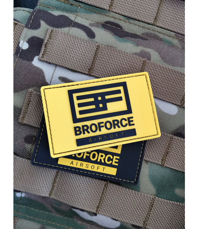 Broforce Airsoft PVC patch -Zwart