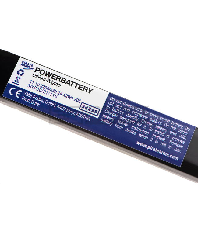 LiPo 11.1V 2200mAh 20C Split Type - Mini Tamiya