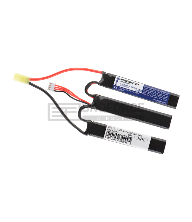 LiPo 11.1V 2200mAh 20C Split Type - Mini Tamiya