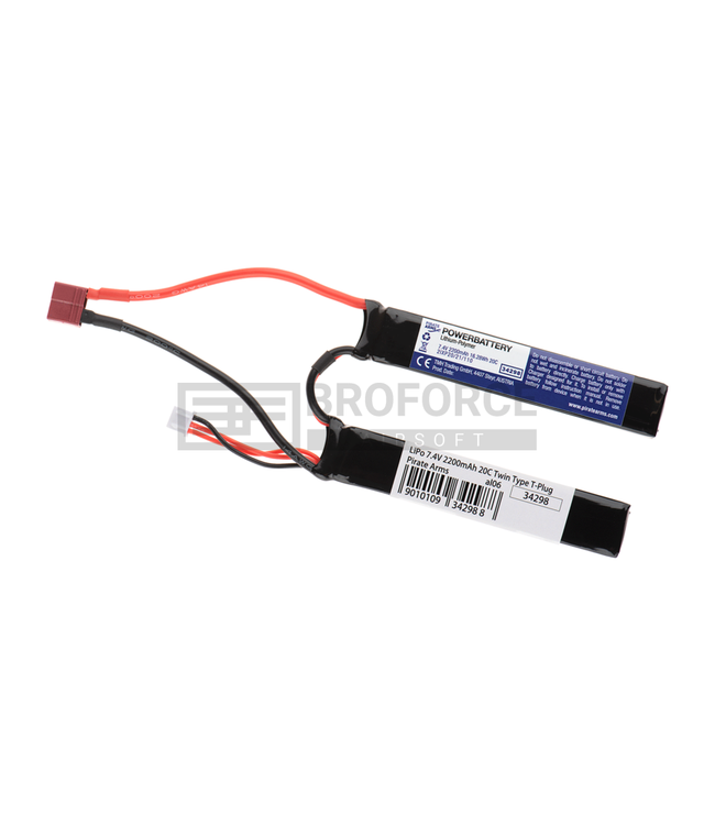 LiPo 7.4V 2200mAh 20C Twin Type - Mini Tamiya