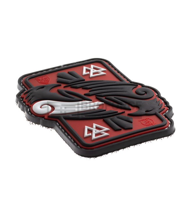 Odins Raven Rubber Patch - Red Sky