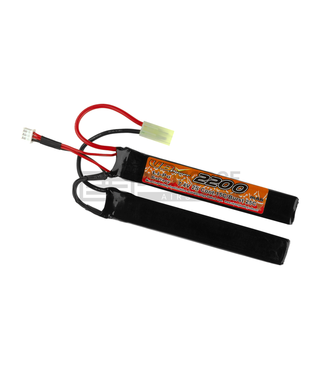 Twin Type Lipo batterij 7.4V 20C burst 2200mAh - Mini Tamiya