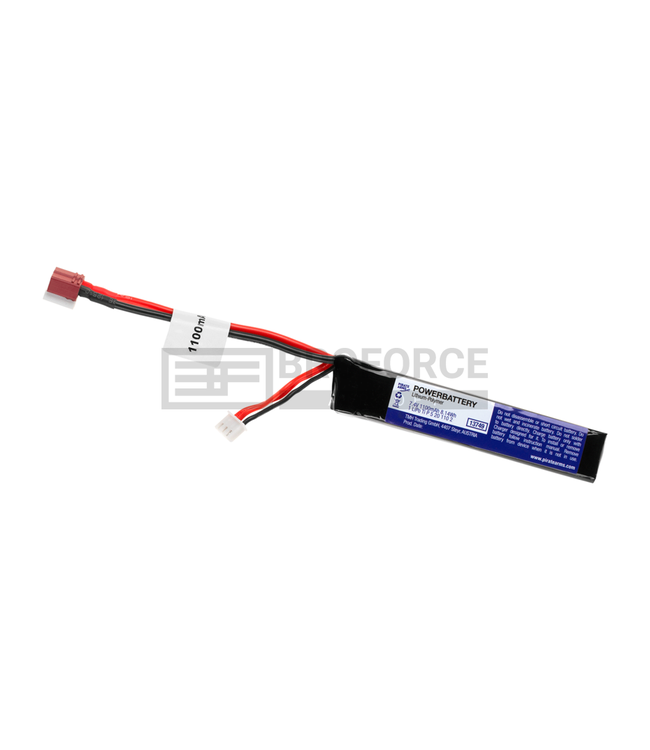 LiPo 7.4V 1100mAh 20C Stock Tube Type - Deans