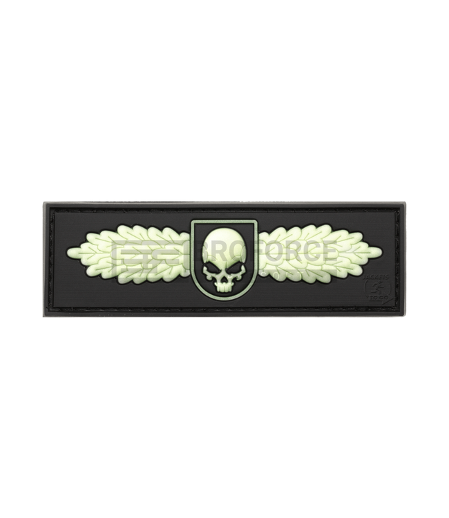 SOF Skull Badge Rubber Patch - Glow In The Dark