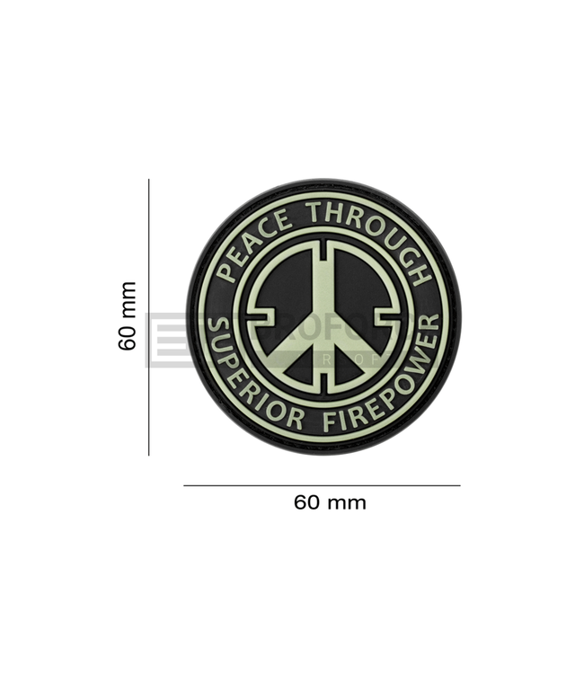 Peace Rubber Patch - Glow In The Dark