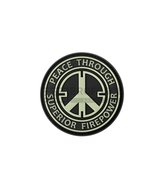 JTG Peace Rubber Patch - Glow In The Dark