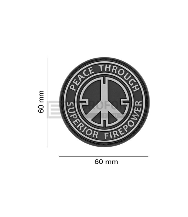 Peace Rubber Patch - Zwart