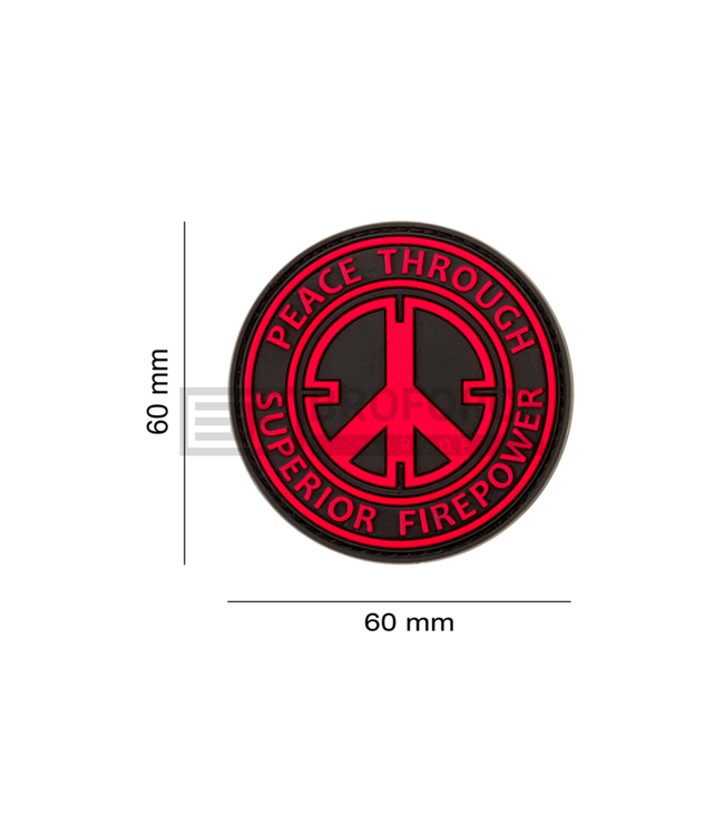Peace Rubber Patch - Red