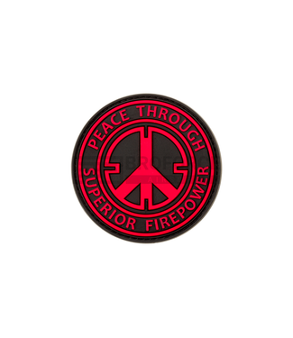 JTG Peace Rubber Patch - Red