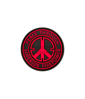 JTG Peace Rubber Patch - Rood