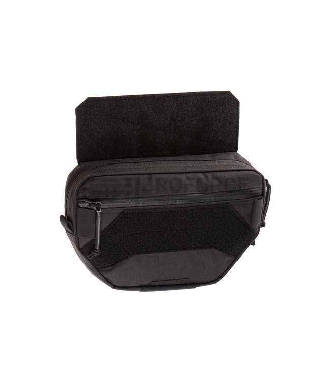 Drop Down Velcro Utility Pouch - Black