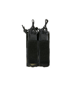 8Fields Open top double pistol magazine pouch - Multicam Black