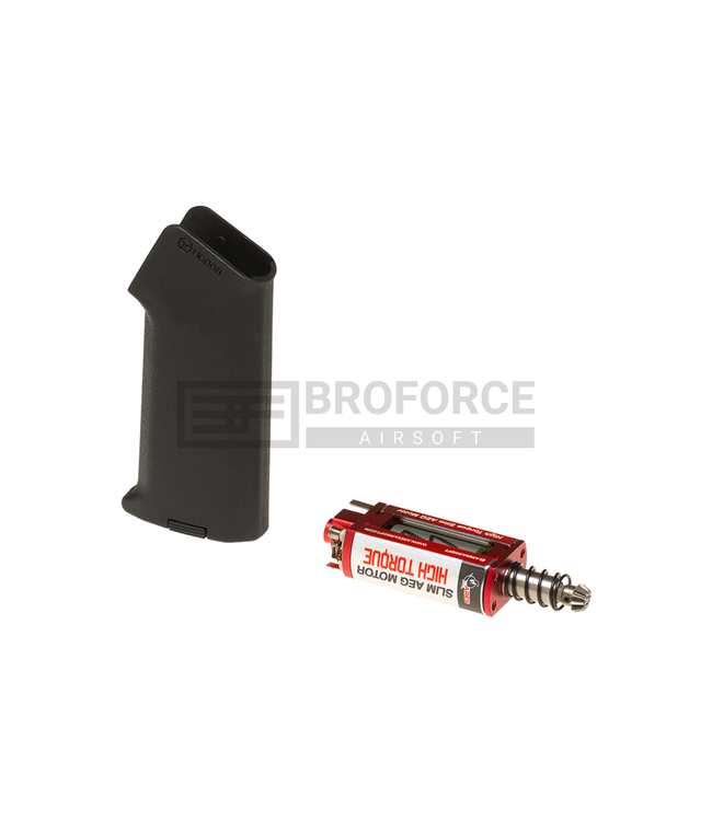 Ares High Torque Slim Motor + Amoeba Slim Pistol Grip - Black