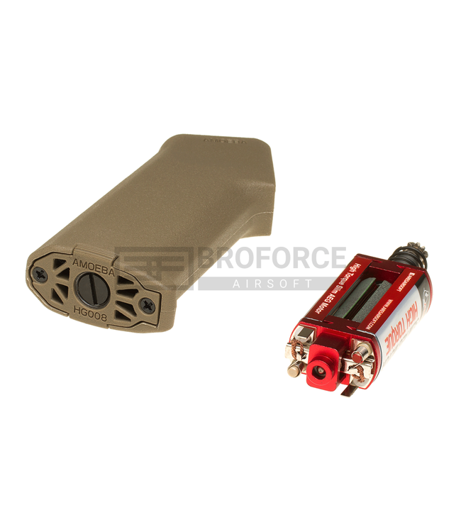Ares High Torque Slim Motor + Amoeba Slim Pistol Grip - Desert