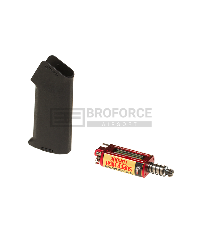 Ares Super High Torque Slim Motor + Amoeba Slim Pistol Grip - Black