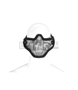 Invader Gear Steel Half Face Mask Death Head - Black