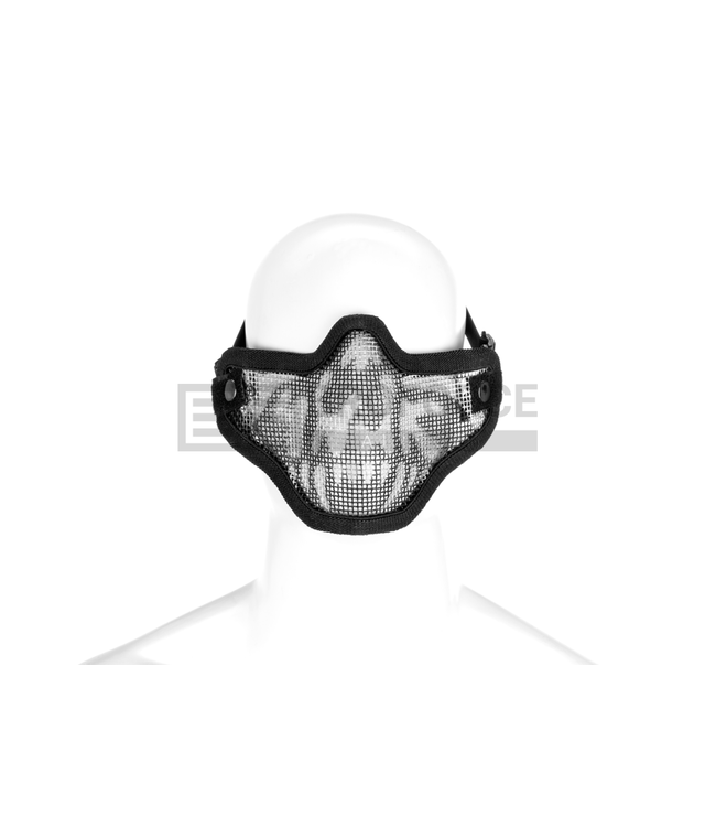 Invader Gear Steel Half Face Mask Death Head - Black