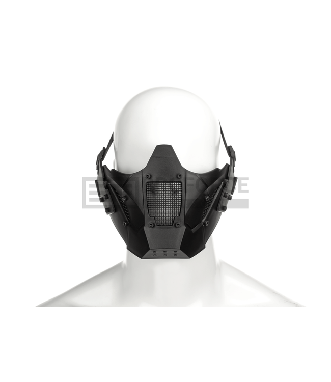 Pirate Arms Warrior Steel Half Face Mask - Black