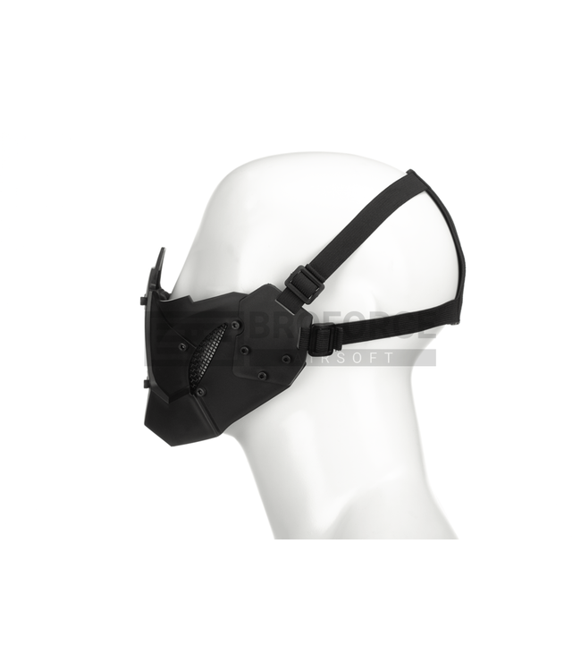 Pirate Arms Warrior Steel Half Face Mask - Black