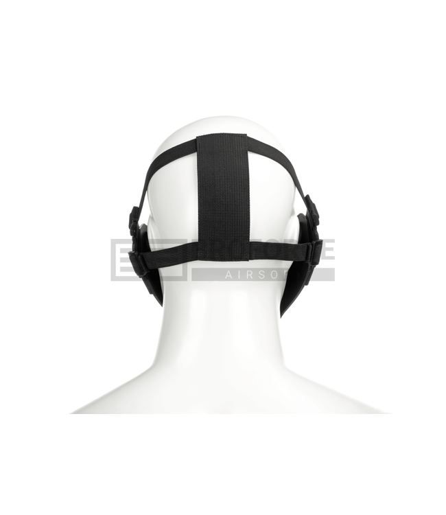Pirate Arms Warrior Steel Half Face Mask - Black